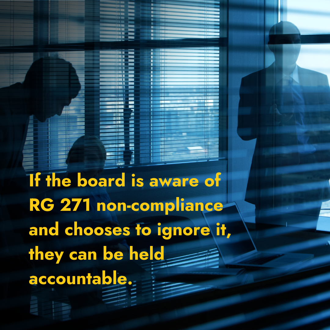 the board is aware of RG 271